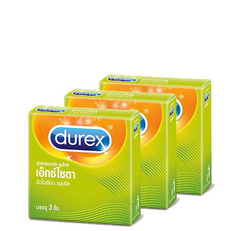 Durex Condom,Durex Excita Condom 52mm (3 pcs x 3 boxes), Durex,ถุงยางอนามัยผิวไม่เรียบแบบขีด,ถุงยางอนามัย,ถุงยางอนามัยDurex,Condom